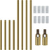 Antrader M10 Threaded Extension Rod Brass Color Lighting Fixture Stems with Sloped