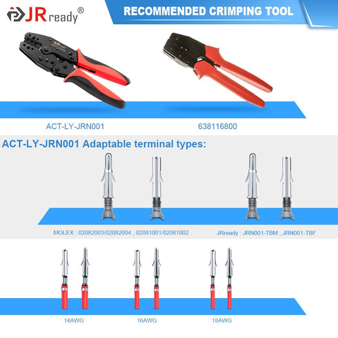 JRready ST6429 12 Pin Power Connector (4 Matched Sets), 6.35mm Diameter Pin and Sockets, Compatible with Molex MLX