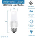 4 Pack LED Stick Light Bulbs with Dusk to Dawn, 40W Equivalent,Soft White(2700K),650lm,Auto On/Off Outdoor LED Bulbs,Damp Rated,E26 Medium Base. by Jolux