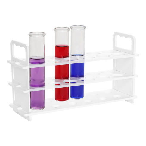 EISCO Polypropylene Test Tube Rack, Accommodates 12 Tubes, up to 22mm, 9" Wide