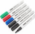 ZEYAR Permanent Marker Pens, Extra Fine Tip (1mm), Waterproof & Smear Proof Ink, Quick Drying, 3 Black, 1 Red, 1 Green,