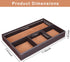 KINGFOM Pu Leather Desk Organizer Tray, 4 Compartment Storage Supplies Drawer Tray for Key, Wallet, Phone