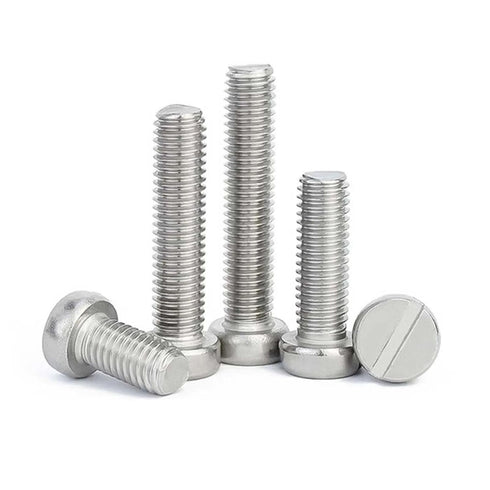 CLXDKLKEQ 2/4/10/25/50pcs M1.6 M2 M2.5 M3 M4 M5 M6 M8 M10 GB65 304 Bolt(16mm,10Pcs M4) Stainless Steel Slotted Flat