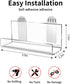 6Pcs Album Vinyl Record Display Shelf Wall Mount No Drill, Self Adhesive Clear Acrylic Holder, Invisible Floating