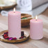Set 3 Pink Flameless Pillar Candles with Remote, LED Candles Battery Operated, Real Wax Flickering Electric Fake