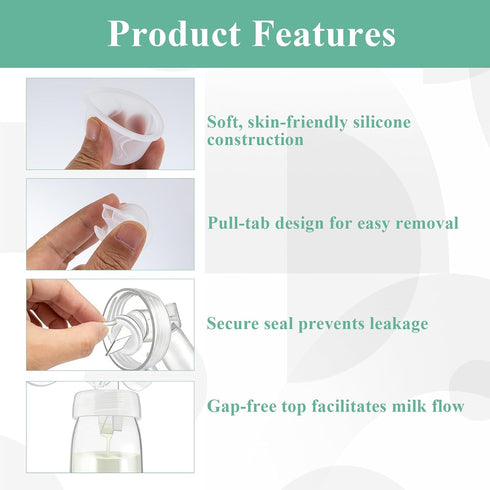 6 Pack 2 Pack Z1/Z2/Twist Duckbill Valves & Silicone Diaphragms Compatible with Breast Pump - BPA-Free Breast Pump
