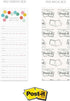 Modern Holiday Gift Checklist Set of 3 Colorful Christmas Note Pads, 3" x 8", 50 Sheets Per Pad, Made in USA