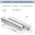 MIKEDE 12 Pack Neodymium Bar Magnets with Double-Sided Adhesive, Strong Heavy Duty Magnetic Strips, Powerful Rare Earth