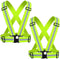 Reflective Safety Vest 2pcs, High Visibility Adjustable Straps for Outdoor Jogging, Cycling, Walking