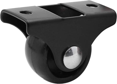 Luomorgo 12 Pack 1" Caster Wheels Rigid Fixed Non Swivel Casters for Furniture, Black