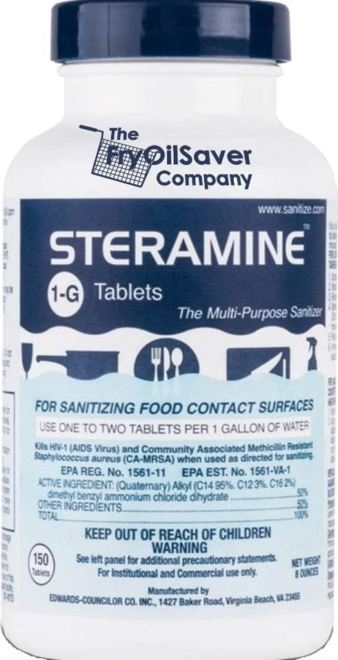 1 Bottle Steramine Sanitizer Tablets - Multi Purpose Steramine Sanitizing Tablets for