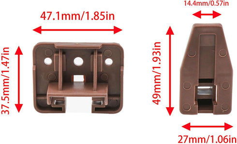 PIYANYO 6PCS Plastic Drawer Slide Center Mount Drawer Slide and Wheel for Drawer Replacement Slide of Dressing Table