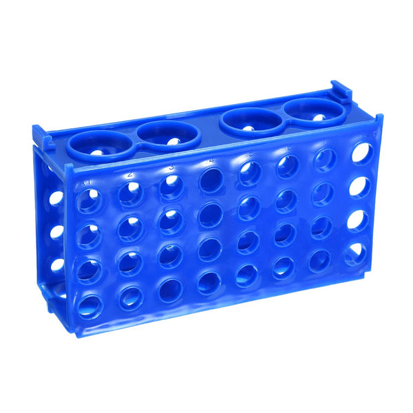 uxcell 4 Way Tube Rack, Polypropylene, 80-Well Blue for 0.5ml, 1.5ml, 1.8ml, 10ml, 15ml, 50ml