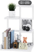 YMYNY Desktop Shelf Organizer, 4 Tier Storage Display Rack, Small Bookshelf with Metal Frame, White