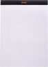 Rhodia Staplebound Notepads - Lined w/3 Hole Punch for Binders - 80 sheets - 8 1/4 x 11 3/4 in. - Black cover by Rhodia