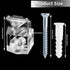 24 Sets of Mirror Holder Clips Kit, Clear Plastic Mirror Mounting Clip Glass Retainer Clips Mirror Hanging Hardware with Screws for Fixing Mirror Cabinet Door (9mm)