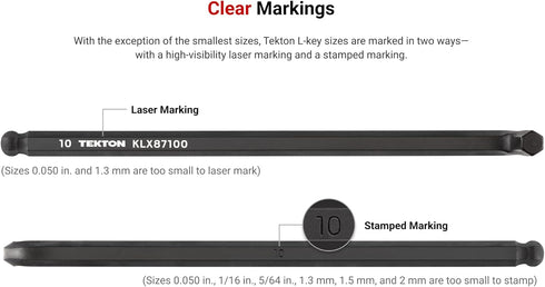 1.5 mm KLX87015 TEKTON Short Arm Ball End Hex L-Key |