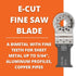 Fein StarLock E-Cut Fine Oscillating Saw Blade - Narrow Waisted Shape 1-1/8" Width