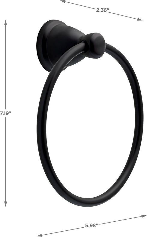 Franklin Brass KIN46-MB Kinla Towel Ring, Matte Black