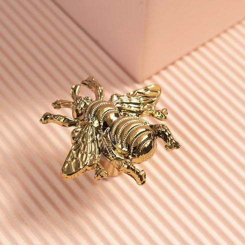 SANCHAKOU 2 Pack Metal Cabinet Handles Brass Bedside Table Small Bee Handle Wardrobe Cabinet Drawer Shoe Cabinet Handle