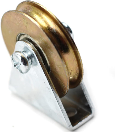 Chiloskit 1.5" Bearing Wheel Wire Rope Pulley Block with Triangular Bracket, 300LB Capacity