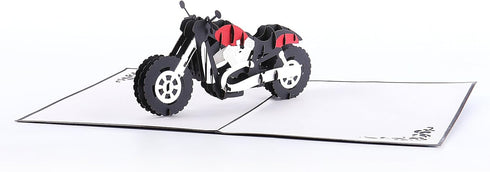 Liif Motorcycle Mania Father's Day Pop Up Card for All Occasions, Birthday, Congratulations Card, Unique Gifts