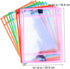 Pack Grommet Dry Erase Pockets for Office School Reusable Wipe Sleeves with Pen Holder Metal Random Color