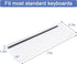 BOOMIBOO 17 5.7 Inch Clear Acrylic Tilted Computer Keyboard Holder for Ergonomic Typing, Keyboard Stand with Silicone