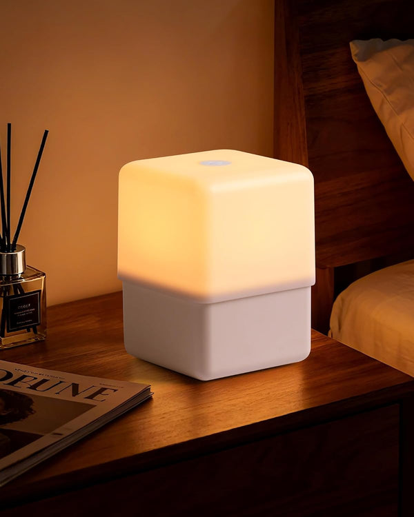 JJ&RY Cool Lift Touch Lamps for Nightstand, Cordless Warm Night Light for