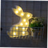 Rabbit Marquee Sign Easter Lights, Decorative Bunny Neon Night Light, LED Lighted Marquee Wall Sign for Bedroom, Cafe