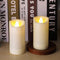 LED Battery Operated Candles 2"x4" Plastic Flickering Flameless Candles with Timer Outdoor