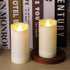LED Battery Operated Candles 2"x4" Plastic Flickering Flameless Candles with Timer Outdoor