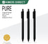 Kaco 10 Pieces Ballpoint Pens PURE, Black Ink, 1.0mm Medium Point, 10-Count Pack Pens Retractable Journaling Office Supplies by Kaco
