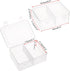BTSKY 4 Pack Photo Storage Boxes for 4"x6" Pictures, Greeting Card Organizer with Removable Divider for Craft Storage