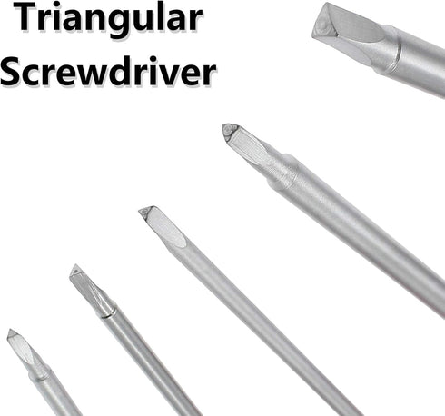 Kyuionty 5Pcs Set 1.8mm, 2.0mm, 2.3mm, 2.7mm, 4.2mm, Triangle Head Screwdriver Magnetic Screwdriver Triangle Screws