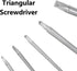Kyuionty 5Pcs Set 1.8mm, 2.0mm, 2.3mm, 2.7mm, 4.2mm, Triangle Head Screwdriver Magnetic Screwdriver Triangle Screws