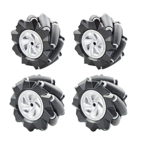 Moebius 80mm 6mm (80mm 2 2 High Hardness Plastic Mecanum Wheel Omni-Directional Smart Robot Car with hubs for Arduino