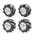 Moebius 80mm 6mm (80mm 2 2 High Hardness Plastic Mecanum Wheel Omni-Directional Smart Robot Car with hubs for Arduino
