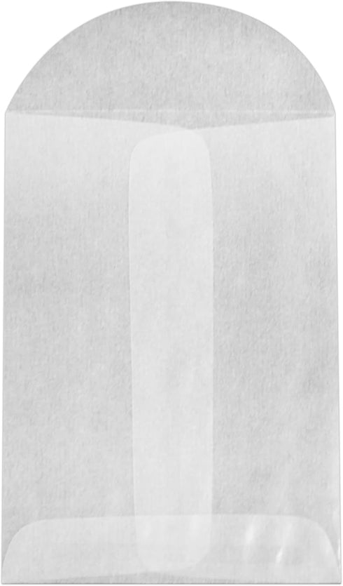LUXPaper #1 Coin Envelopes, Glassine, 2 1/4" x 3 1/2", 30lb. Text, 250 Qty