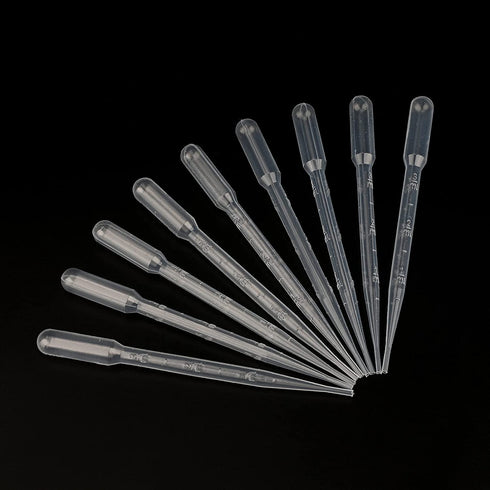 G2PLUS 200PCS 3ml Disposable Plastic Transfer Pipettes, Calibrated Droppers for Liquid, Science Lab, Essential Oils