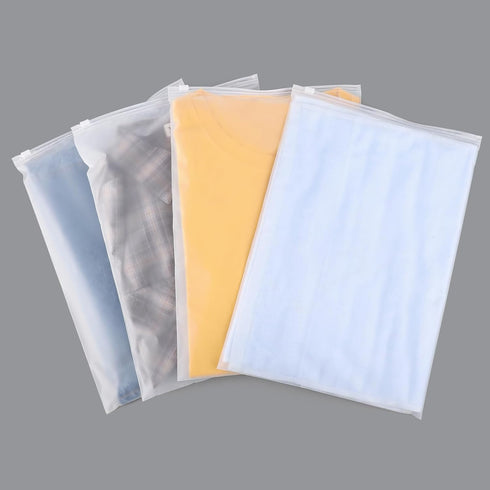 Frosted Zipper Clothing Bags, 25 Pcs 10x13 inch Poly Bags for Shipping, Waterproof Plastic Bags for Clothes