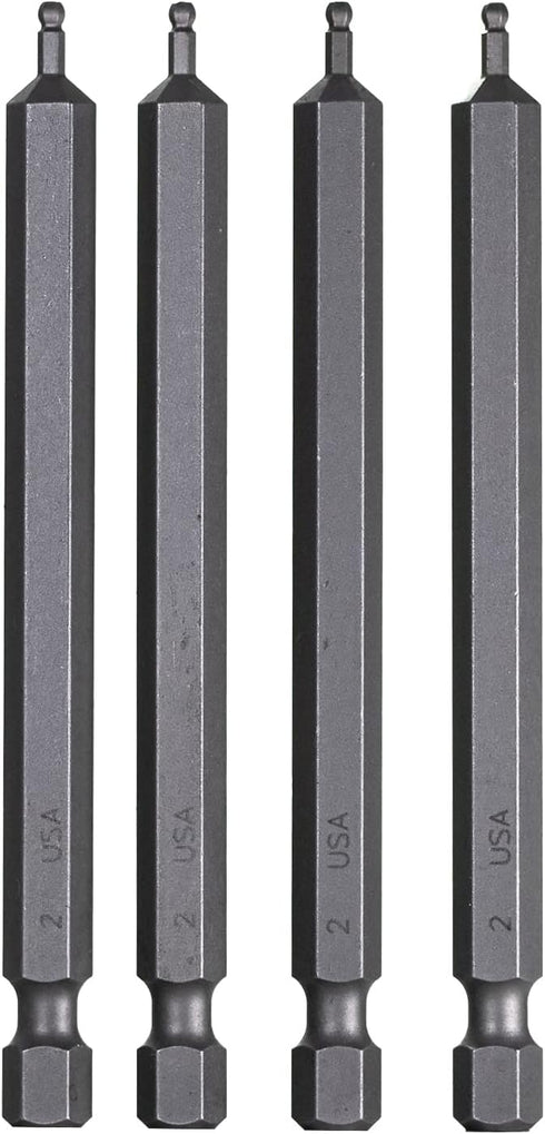 Mayhew Tools 19525-4 USA Metric Ball Hex Power Bit, 2mm x 3.5", 4-Pack by Mayhew Tools
