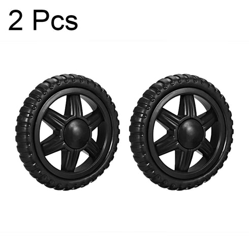 5 Inch 2Pcs 6.6 Lbs uxcell Shopping Cart Wheel Replacement Dia Rubber Foaming Black (Load Capacity Each)