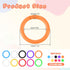 Exircy 50Pcs 1 Inch 0.78 Inch Loose Leaf Binder Rings Colorful Plastics Small Book Notebook Paper Ring Clips