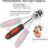 46PCS Set, 1/4 Inch Set Set Beaiguna Small Drive Socket Ratchet Wrench Screwdriver Metric Socket and Ratchet Wrench