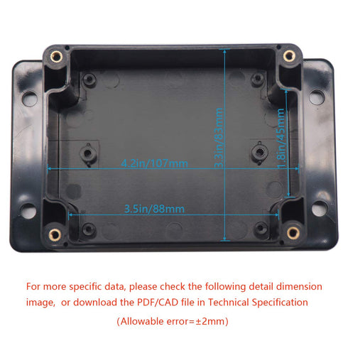 Zulkit Junction Box, Universal Electrical Boxes Project Enclosure, ABS Plastic Dustproof Waterproof IP65 with Fixed