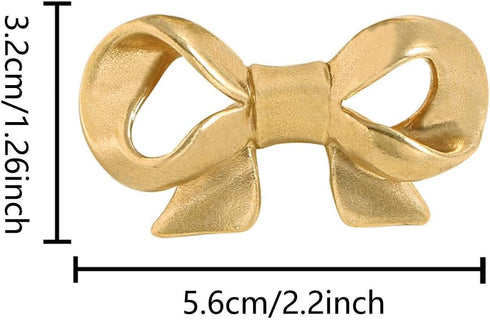 Baoblaze Brass Bowknot Furniture Handle Kitchen Drawer Pull for Modern Home Furnishing Comfortable Bedside Cabinet Bow
