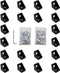 20pcs Black 2020 Series 1720 Aluminum Profile Corner Bracket with 40pcs M5 T Nuts, Screws, and Wrench for Slot