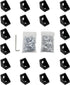 20pcs Black 2020 Series 1720 Aluminum Profile Corner Bracket with 40pcs M5 T Nuts, Screws, and Wrench for Slot