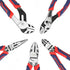 Set, 6 Inch 8 Inch 7 Inch WORKPRO Pliers Premium Cr-V Construction, Includes Slip Joint, Long Nose, Diagonal Cutting
